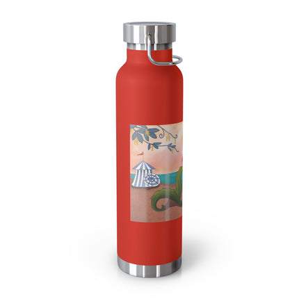 Mermaid with Parasol and Cupid by George Barbier Copper Vacuum Insulated Bottle, 22oz