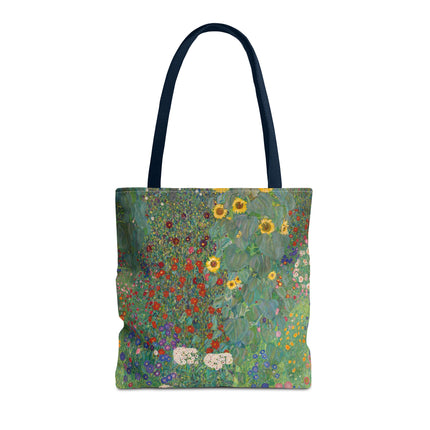 Farm Garden with Sunflowers by Gustav Klimt Tote Bag (AOP)
