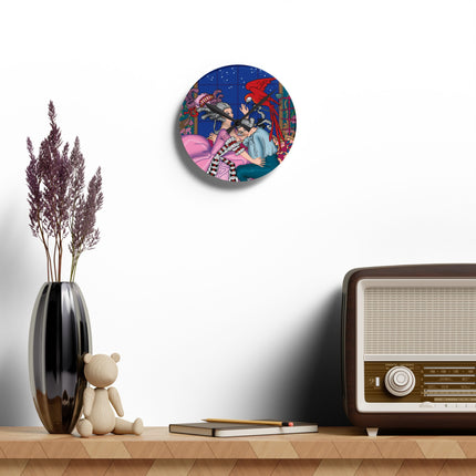 The Jealous Parrot by George Barbier Acrylic Wall Clock