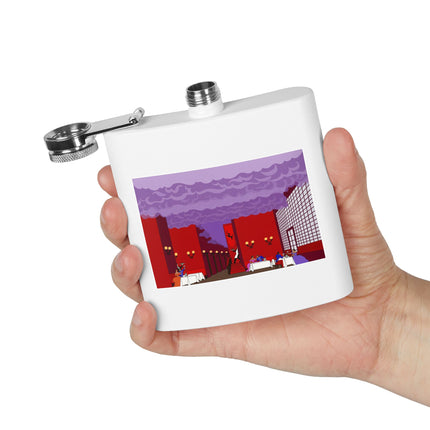 Midnight Toast Flask – Parisian Romance & Art Deco Charm