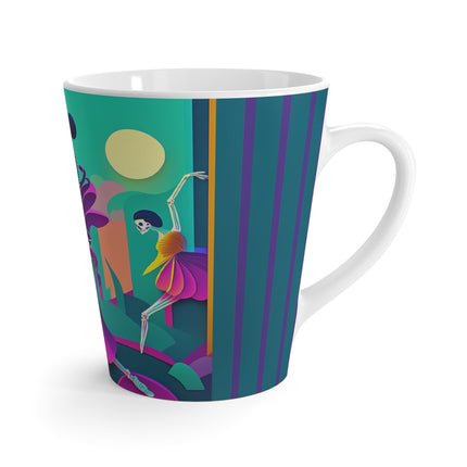 Dance of the Skeleton Ballerinas Latte Mug