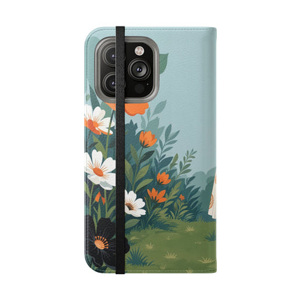 🌼🖤 The Ladies Of The Garden Promenade Flip Case – Art Deco Floral Fashion