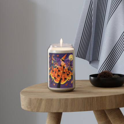 🐈‍⬛🎃 The Black Cat Witch Of Pumpkin Manor Scented Soy Candle – Whimsical Halloween Charm