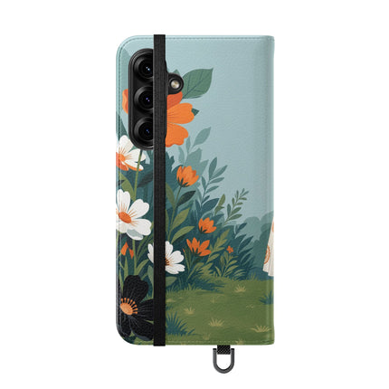 🌼🖤 The Ladies Of The Garden Promenade Flip Case – Art Deco Floral Fashion
