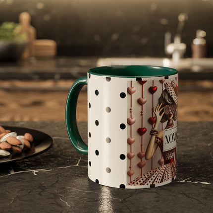 Fashionably Yours, XOXO Colorful Mugs (11oz, 15oz)