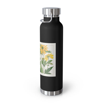 Clerodendrum & Rudbeckia by Tanigami Kônan Copper Vacuum Insulated Bottle, 22oz