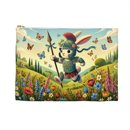 The Rabbit Gladiator Flat Pouch – Adventurous Spirit & Heroic Charm