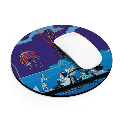 Fireworks in Venice by George Barbier Mouse Pad, Round and Rectangle