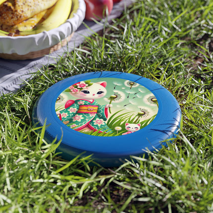 Geisha Kitten and the Dandelion Wish Wham-O Frisbee – Gentle Wishes & Whispering Winds