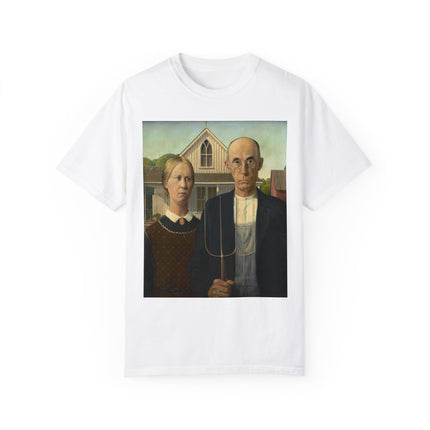 American Gothic by Grant Wood Unisex Garment-Dyed T-shirt