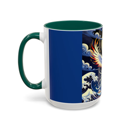 Majestic White Crane Colorful Mugs (11oz, 15oz)