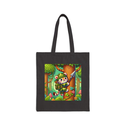 Stealthy Stripes Cotton Canvas Tote Bag