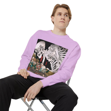 Mitsukuni Defying the Skeleton Spectre by Utagawa Kuniyoshi Garment-Dyed Sweatshirt