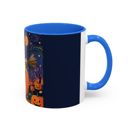 🧙‍♀️🎃 The Witch Of Pumpkin Moon Hollow Colorful Mug – Whimsical Halloween Magic