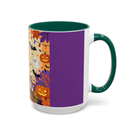 🎃🐈‍⬛ The Pumpkin Child’s Halloween Parade Colorful Mug – Whimsical Storybook Charm