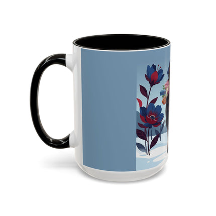 🎁🌺 The Christmas Gift Garden Stroll Colorful Mug – Art Deco Holiday Fantasy