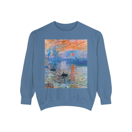 Sunrise by Claude Monet Unisex Garment-Dyed Sweatshirt