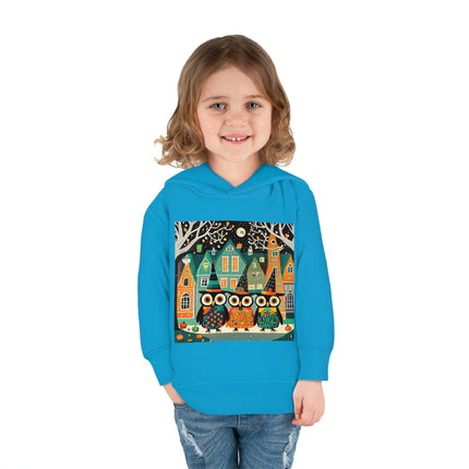 Night of the Trick-or-Treating Owlets Toddler Pullover Fleece Hoodie