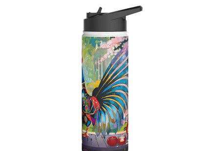 Cyberpunk Rooster Stainless Steel Water Bottle