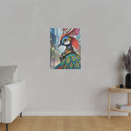Techno Plumes Matte Canvas, Stretched, 0.75"