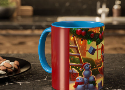 Naughty or Nice Kitten Christmas Colorful Mugs (11oz, 15oz)