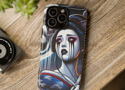 Geisha’s Black Ink Tears Phone Cases