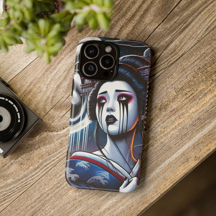 Geisha’s Black Ink Tears Phone Cases