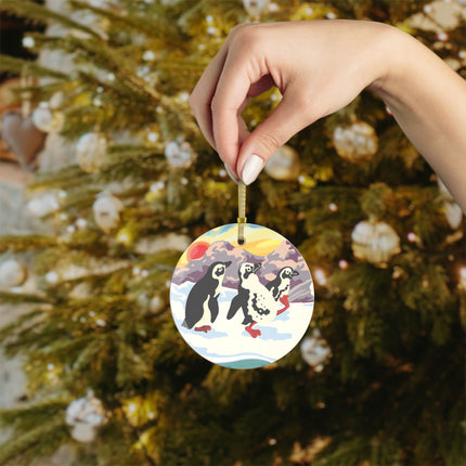 Snowball Shenanigans Glass Ornament