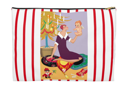Art Deco Christmas Accessory Pouch