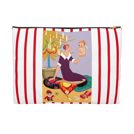 Art Deco Christmas Accessory Pouch