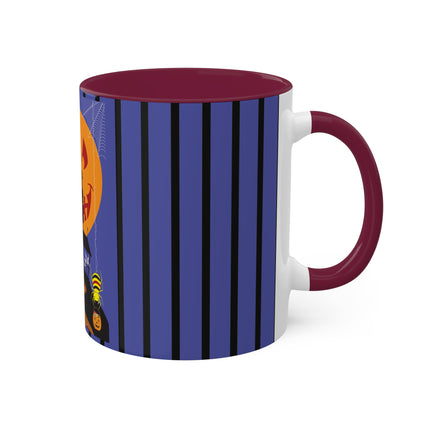 Halloween Night at the Haunted House Colorful Mugs, 11oz