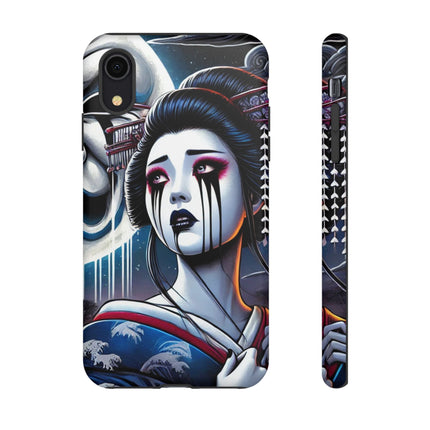 Geisha’s Black Ink Tears Phone Cases