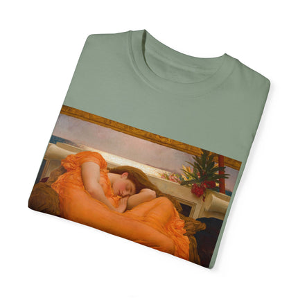 Flaming June by Frederic Leighton Unisex Garment-Dyed T-shirt