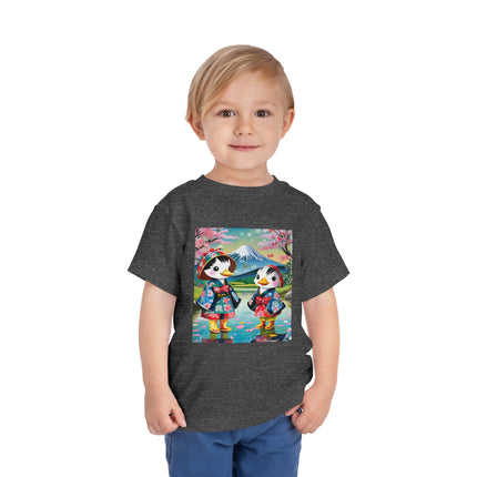 Rainy Day Ducks Toddler Short Sleeve Tee