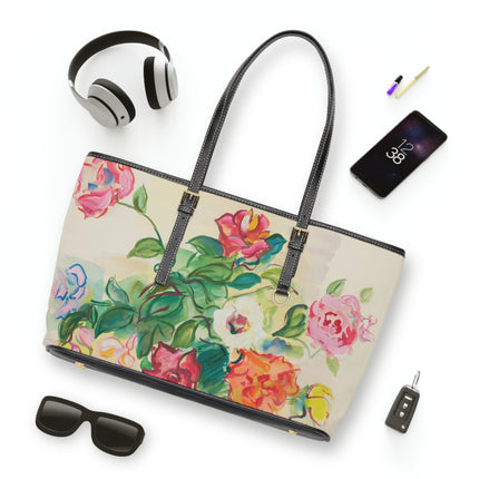 Bouquet de Roses by Raoul Dufy PU Leather Shoulder Bag