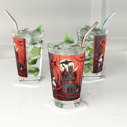 Halloween Night Scene Glass, 16oz