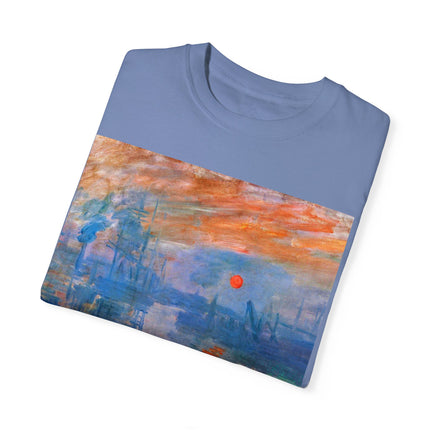Sunrise by Claude Monet Unisex Garment-Dyed T-shirt