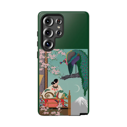 Peacock Garden Phone Case – Japanese Elegance & Timeless Beauty