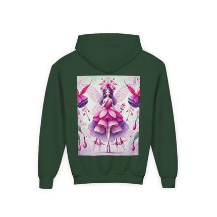 Fuchsia Fairy Youth Hooded Sweatshirt – Radiant Color & Enchanted Imagination