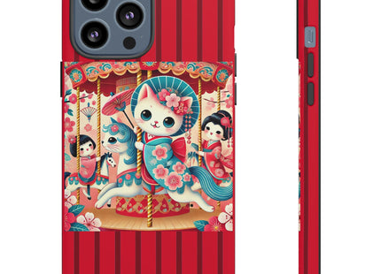 Geisha Kitten's Enchanted Carousel Phone Cases