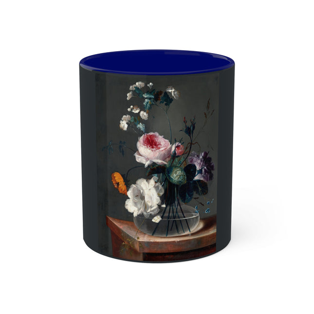 Floral Still Life by Johann Baptist Drechsler Colorful Mugs, 11oz