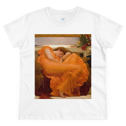 Flaming June by Frederic Leighton Women's Midweight Cotton Tee