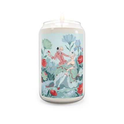 🌹💙 The Rose Garden Courtship Scented Soy Candle – Art Deco Floral Romance