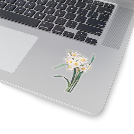 Chinese Sacred Lily botanical illustration by Pierre-Joseph Redouté Kiss-Cut Stickers (4 Sizes)