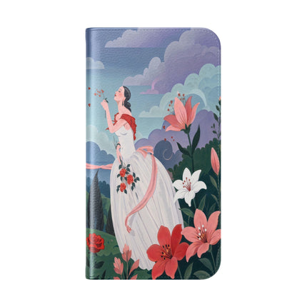 🌹💌 The Garden Of Blown Kisses Flip Case – Art Deco Floral Romance