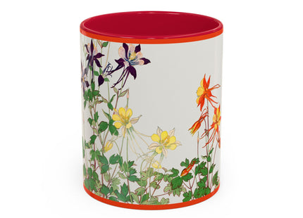 Aquilegia Flowers by Tanigami Kônan Colorful Mugs (11oz, 15oz)