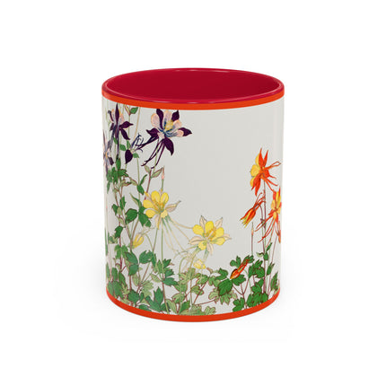 Aquilegia Flowers by Tanigami Kônan Colorful Mugs (11oz, 15oz)