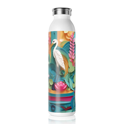 Elegant Egret Oasis Slim Water Bottle