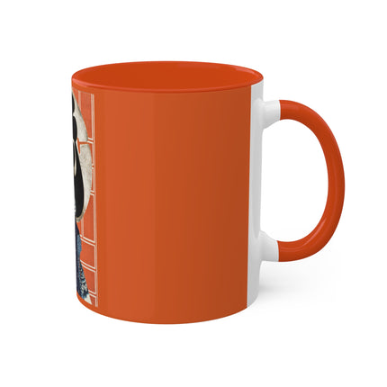 The Actor Bandō Hikosaburō V and the Mo troupe by Tsukioka Yoshitoshi Colorful Mugs, 11oz