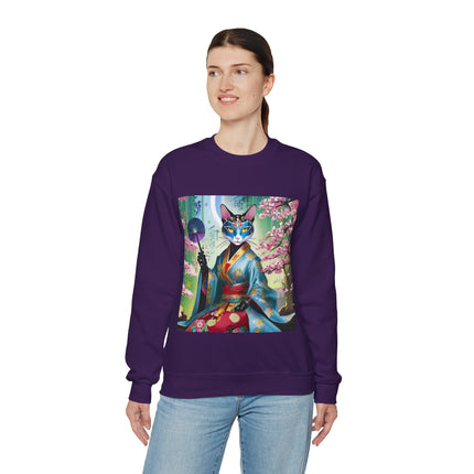 Cyberpunk Geisha Unisex Heavy Blend™ Crewneck Sweatshirt